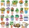 20 Pcs Spring Diamond Painting Coasters Flower Diamond Art Coasters with Holder Wooden Spring Potted Plants Diamond Coasters 5D Diamond Art Kits for Adults DIY Crafts Beginner Gifts Supplies